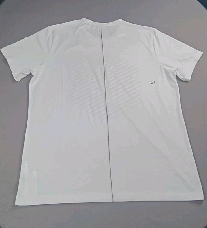 Asics White T Shirt Men Size XL SD Graphic SS Top Running Casual Reflective D1
