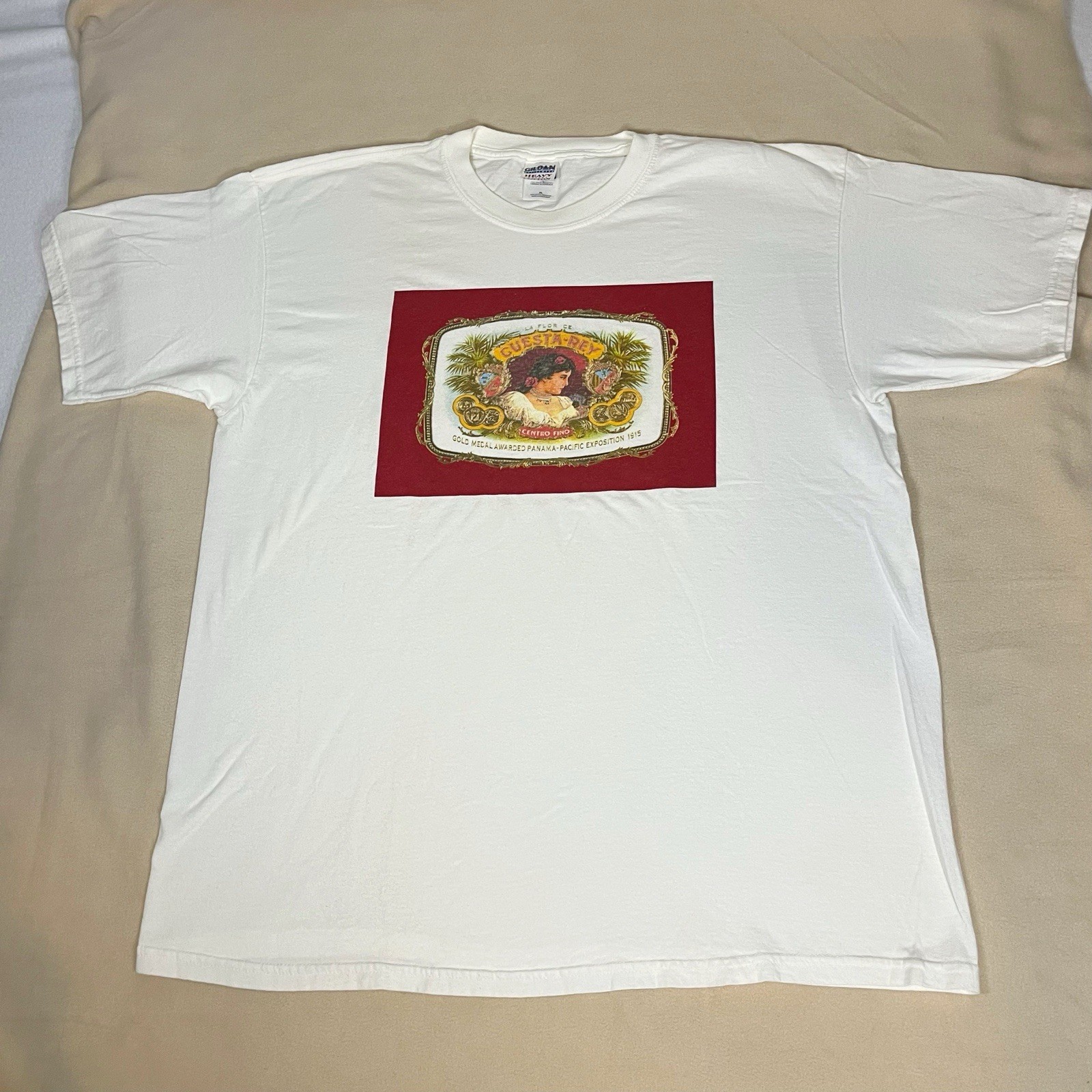 Cuesta Rey Cigars T Shirt Vintage 90s Girl Dominican Republic Smoking