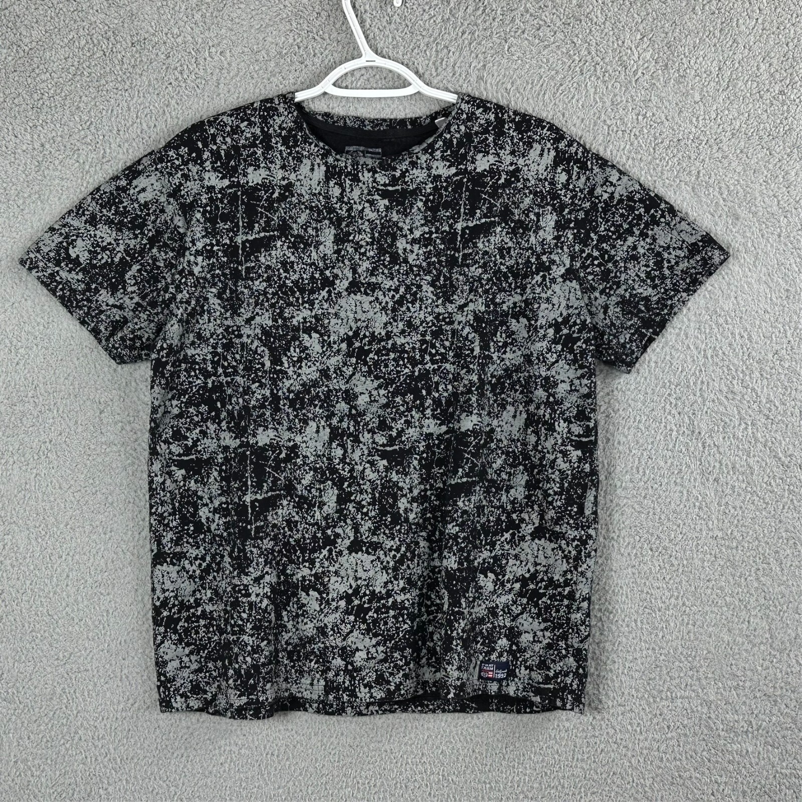 Phat Farm t shirt adult medium black digital print camo short sleeve cotton