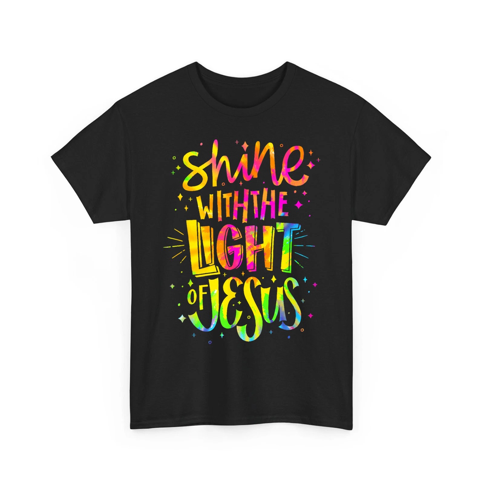 Shine with The Light of Jesus – Proud Christian Faith Quote Unisex T-Shirt