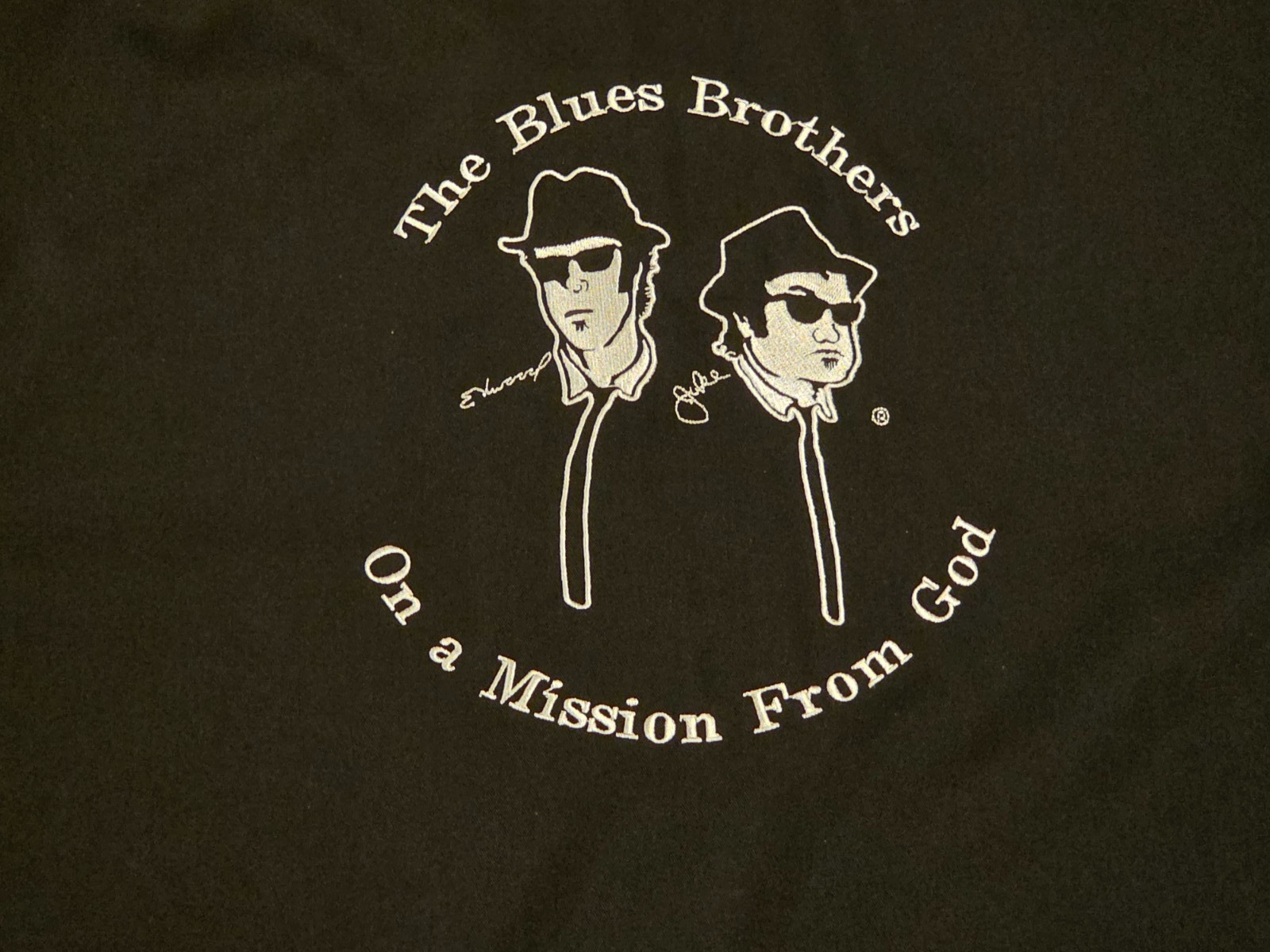 House of Blues Las Vegas Blues Brothers Jake Bowling Shirt Black White Stripe XL