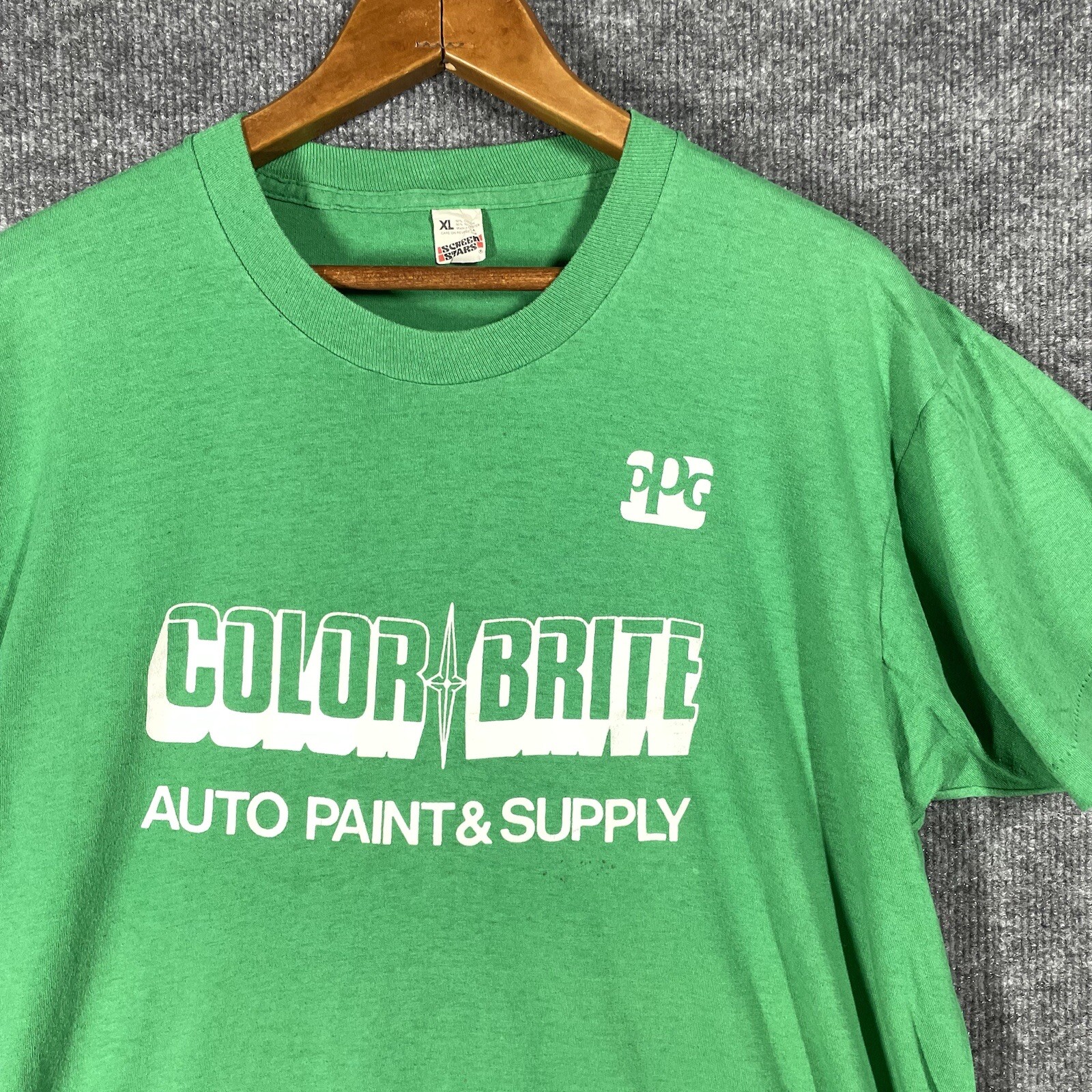 VINTAGE Color Brite Auto Parts Paint & Supply T Shirt Size XL 80s 90s PPG