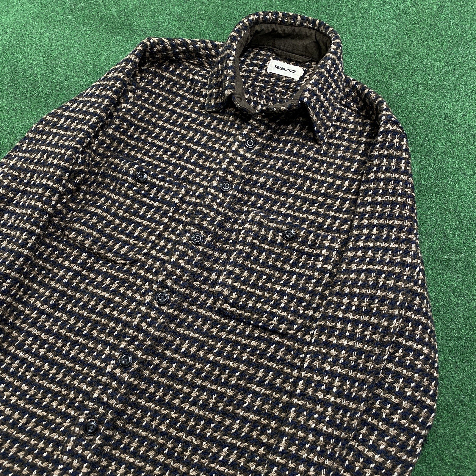 Taylor Stitch Cutter Overshirt Flannel Mens 36 Brown TIMBER Plaid Shirt