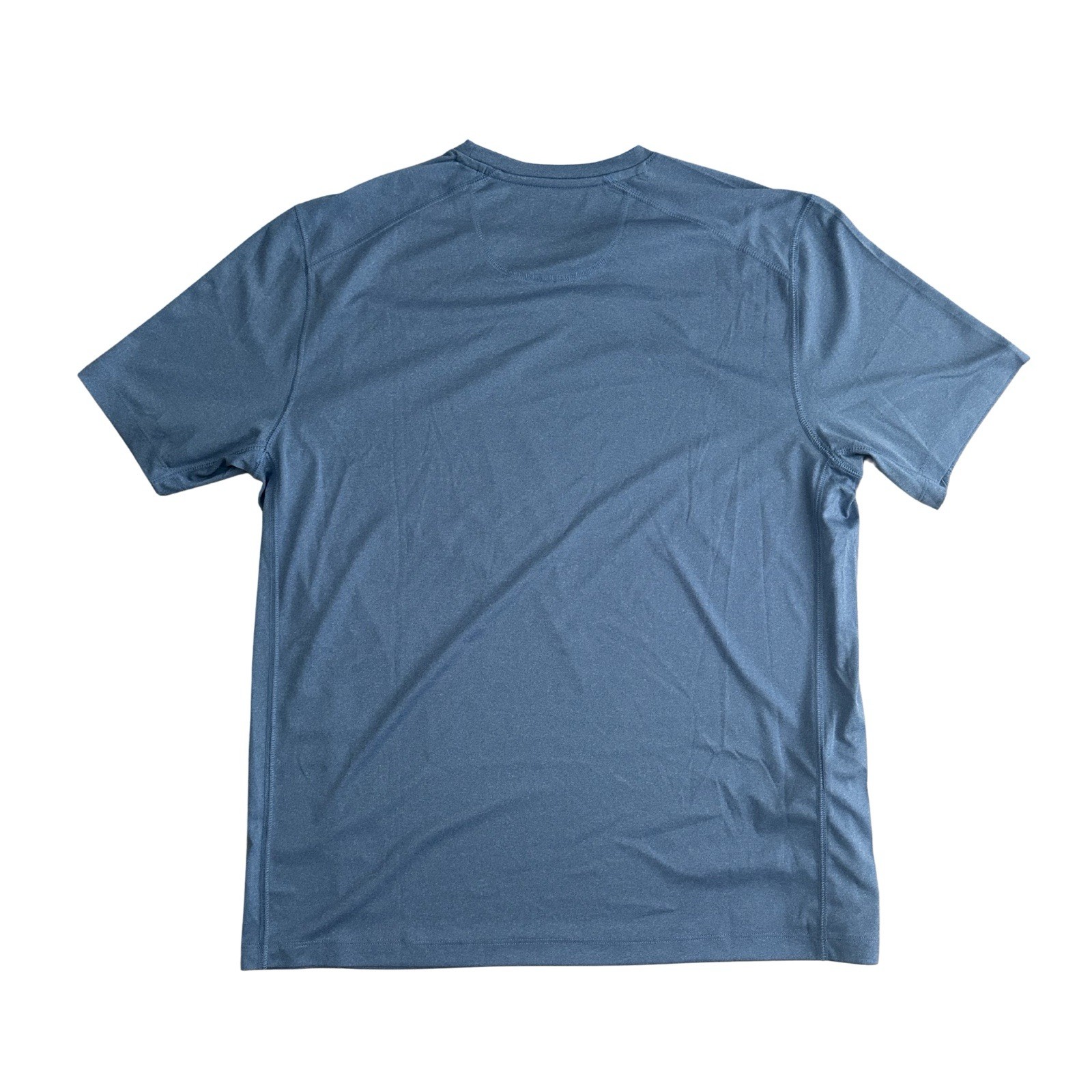 Tommy Bahama Mens Large Blue Performance Shirt Athletic Stretch Short Sleeve Tee