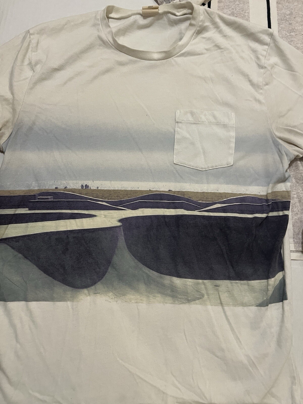 (2) LOT Hollister Must Have Collection Shirt Large Colorblock Script Spellout