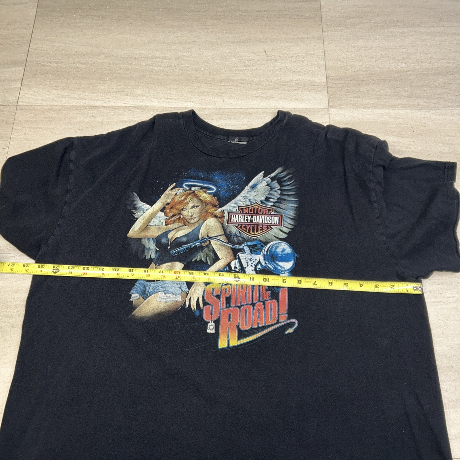 Vintage Y2k Harley Davidson Tee Shirt Size 2XL(?) Pin Up See Pics For Size