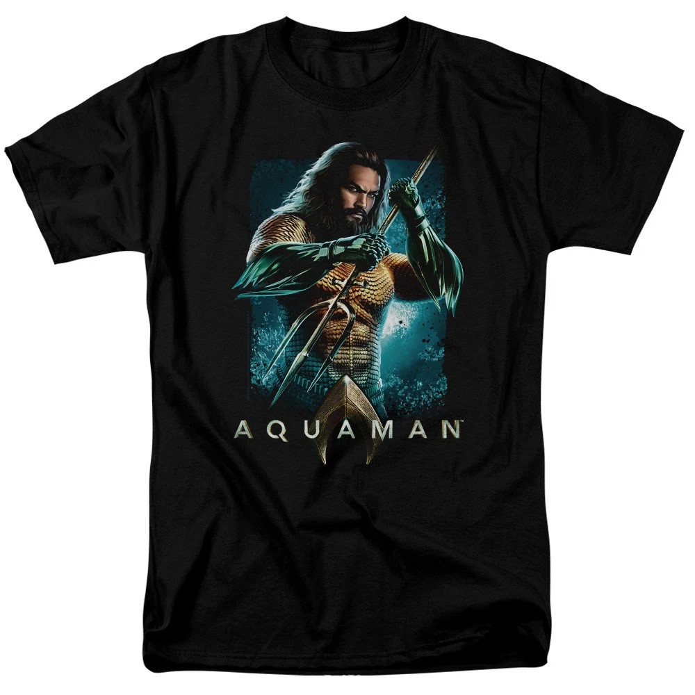 DC Comics Aquaman Aqua Trident T Shirt Size S – 5XL Gift For Friends