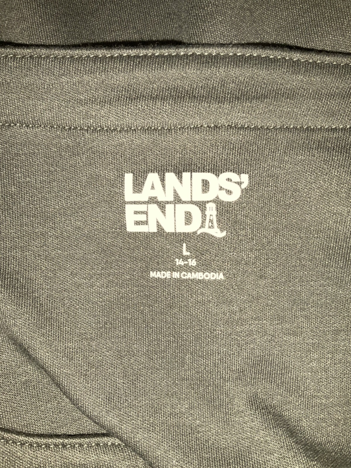 Lands End Short Sleeve T-Shirt Adult Large Green