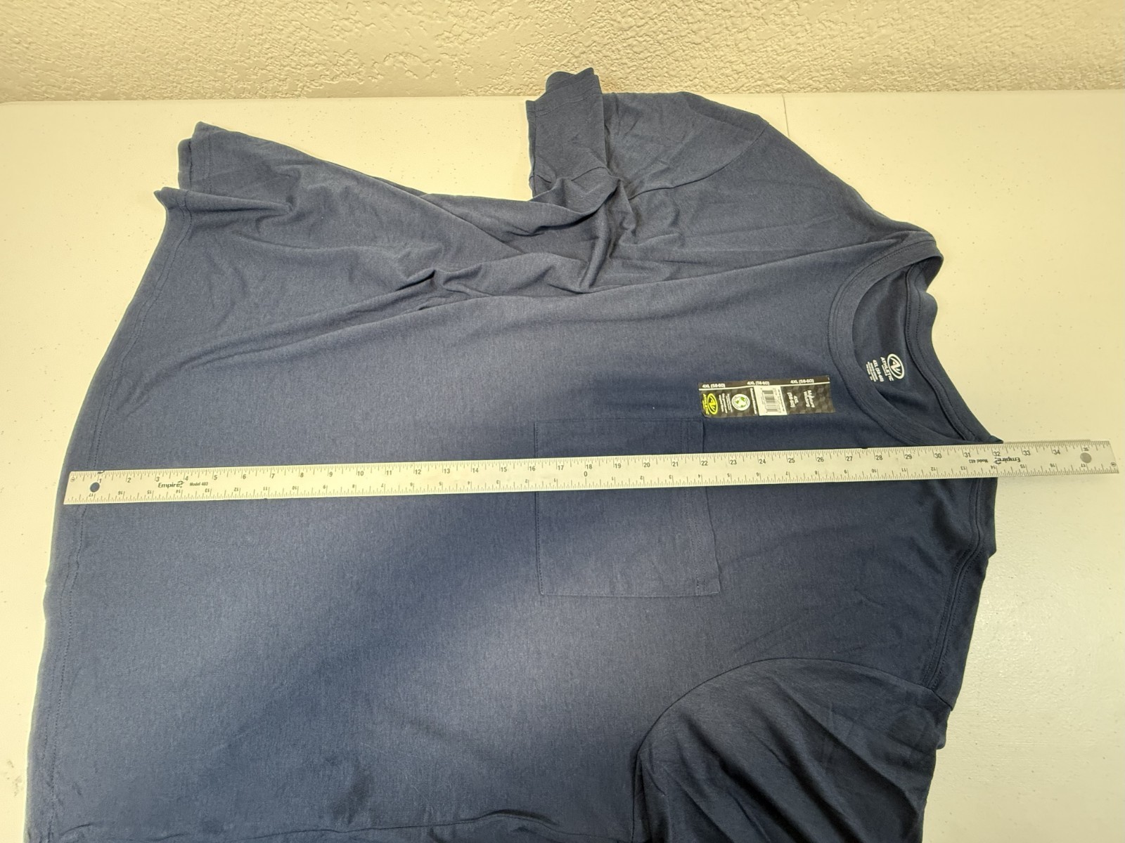Men’s Shirts, (New w/tags), Athletic Works, S/S Crew Neck Pocket Tee 4XL (58-60)