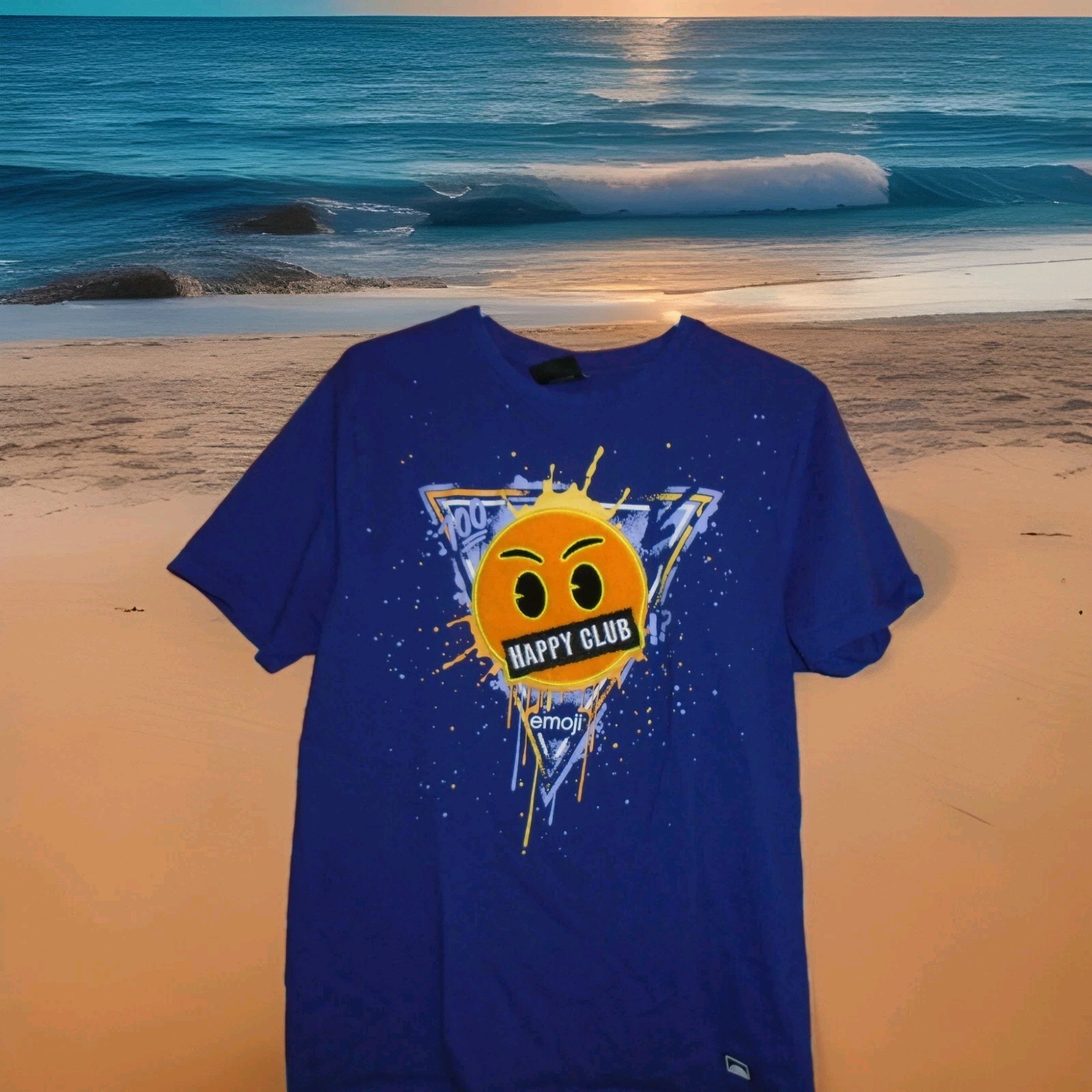 SOUTHPOLE HAPPY CLUB EMOJI MENS TSHIRT SIZE LARGE