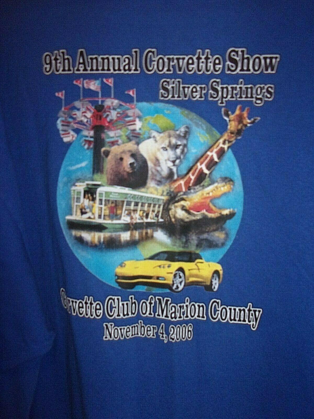 Corvette Show Silver Springs Fl blue 2 Button 3XL casual shirt 2006