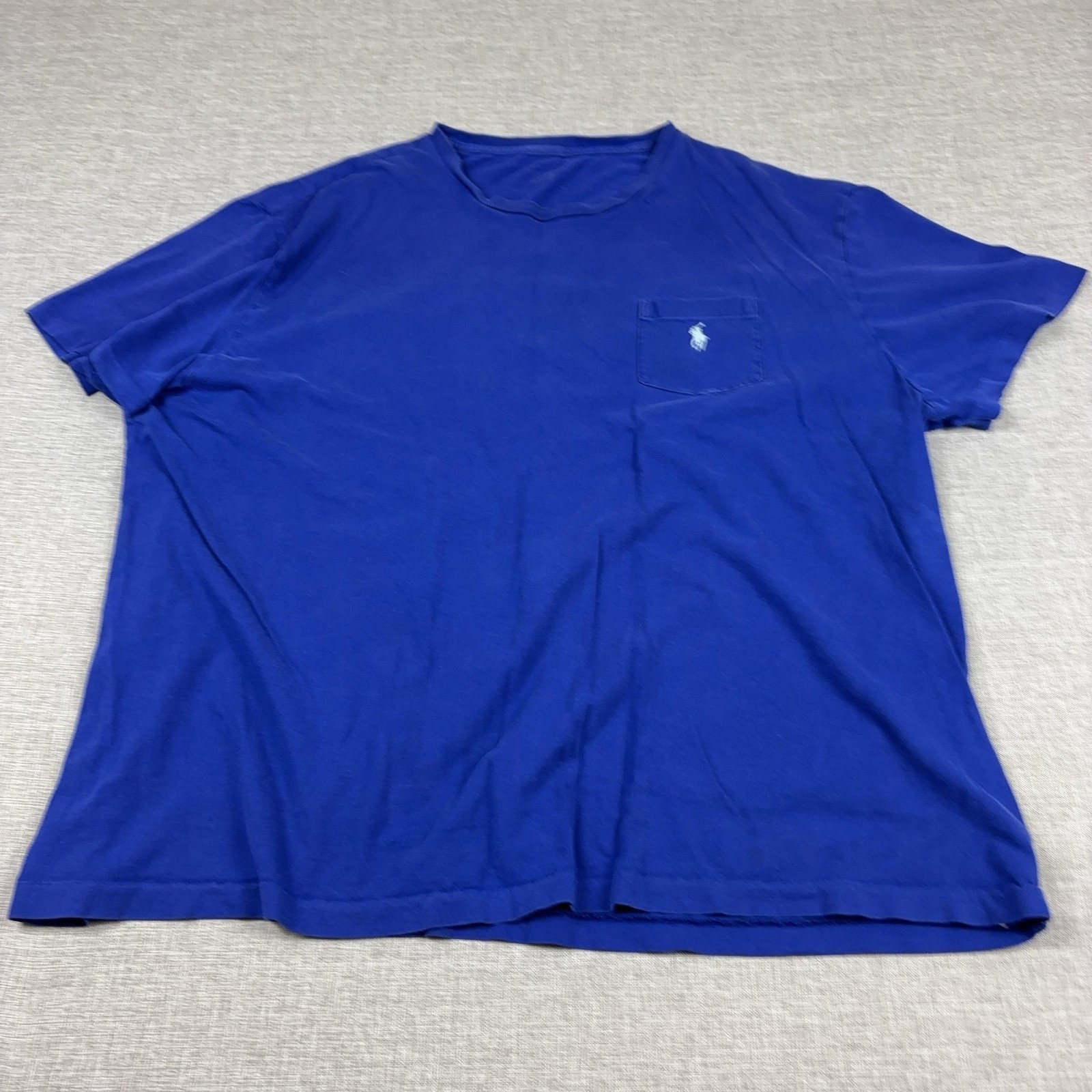 Polo Ralph Lauren Shirt Mens XL Blue Pocket Tagless Logo Cotton Jersey Tee