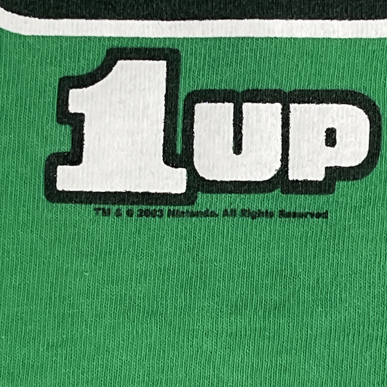 VTG Y2K Nintendo 1Up Mushroom Green T-Shirt Adult M Retro Gaming Mario FOTL 2003