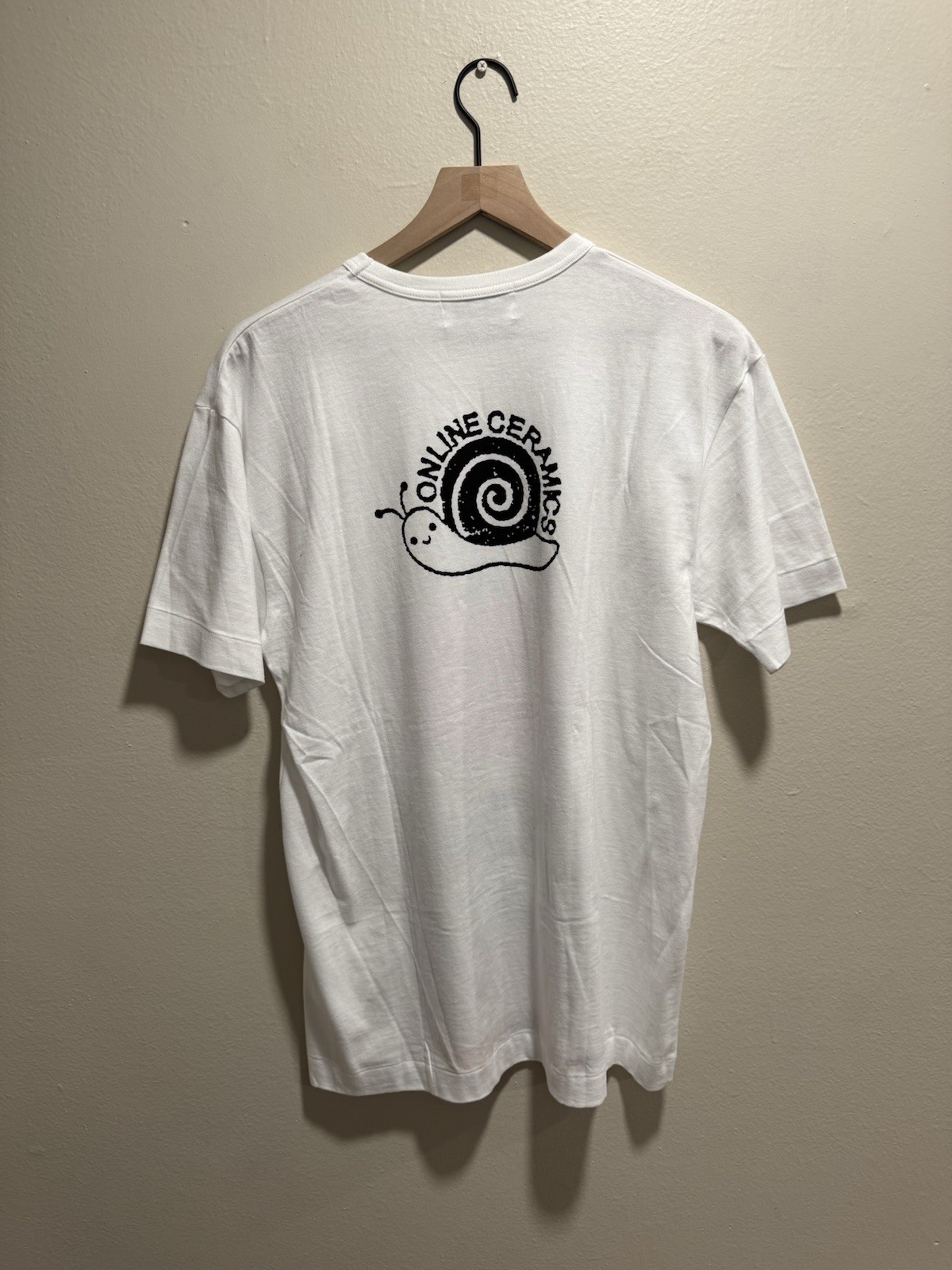 20AW CDG x Online Ceramics Collaboration White Graphic Print T-Shirt XL SZ-T048