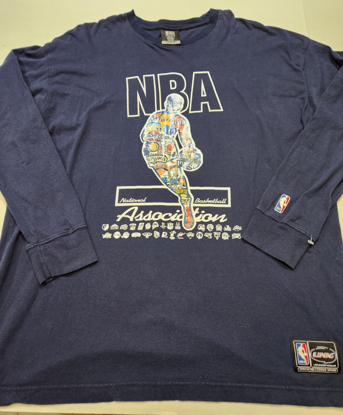 NBA All Teams UNK Official Product Lounge Wear Long Sleeve Blue T-Shirt XL