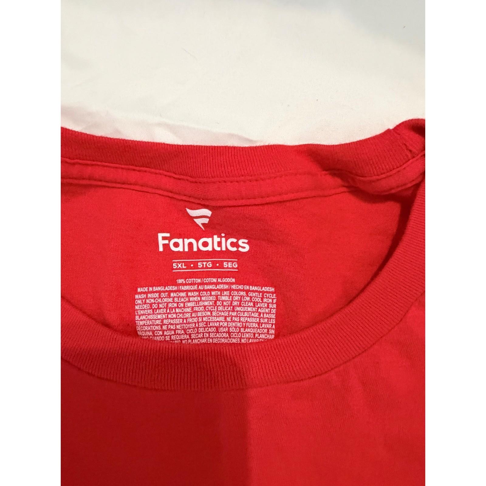 NWT Fanatics Houston Rockets Mens 5XL Red Graphic T-Shirt NBA Basketball Tee