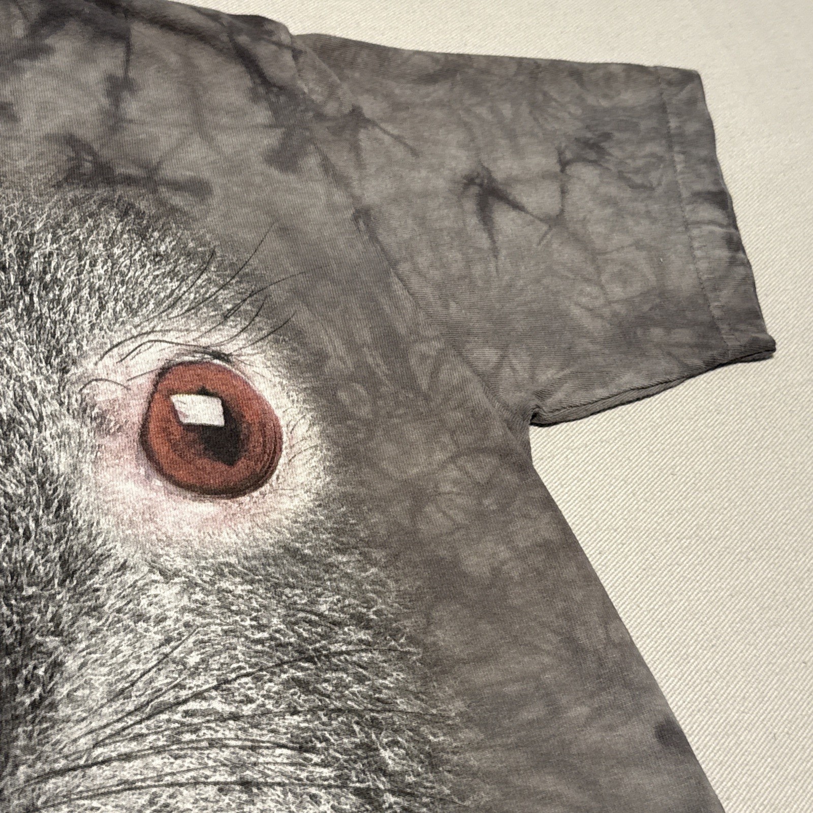 The Mountain T-Shirt Mens Smalll Grey Tie Dye Koala Animal Print Cotton Wildlife