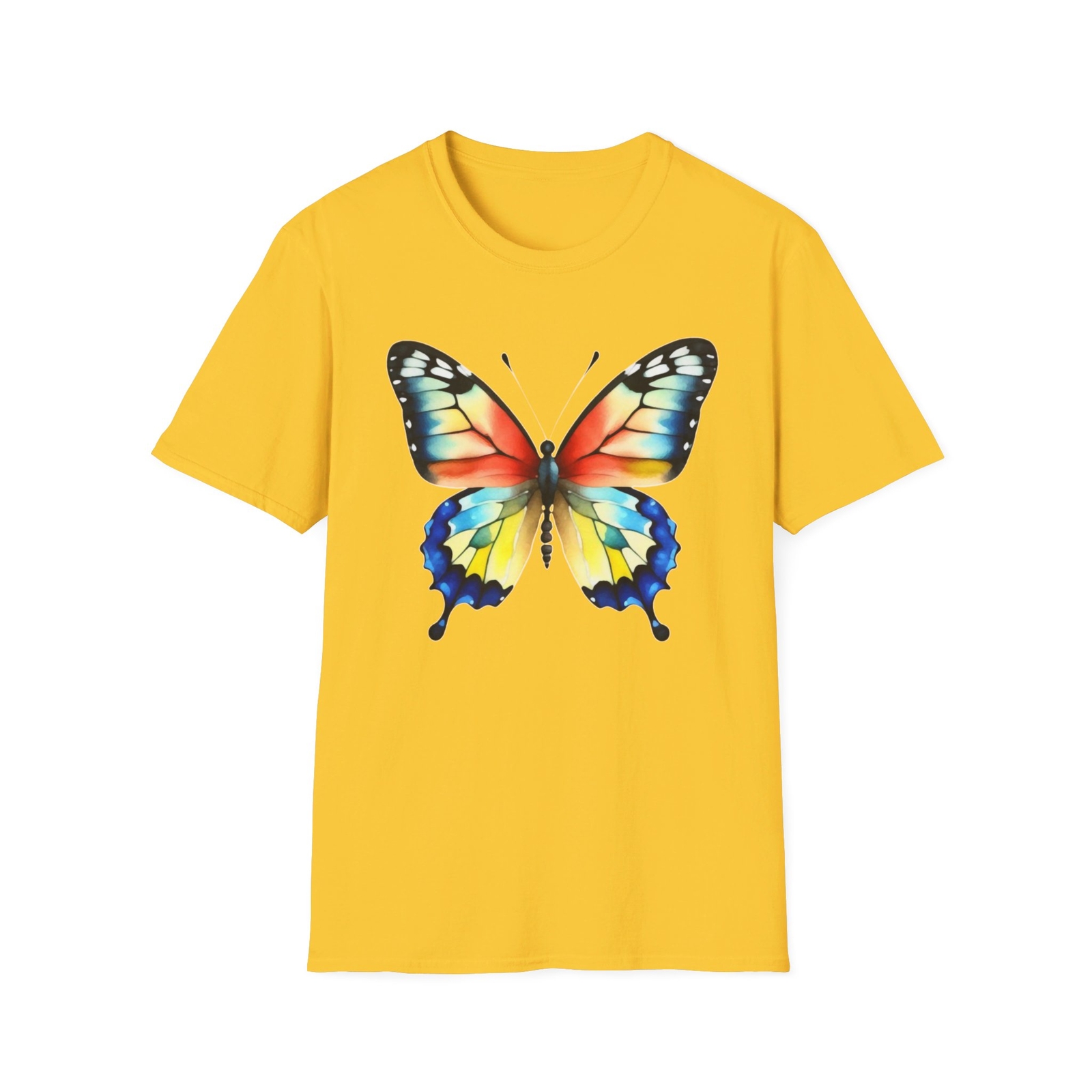 Watercolor Butterfly Unisex Soft-style T-Shirt SM MD LG XL 2XL 3XL