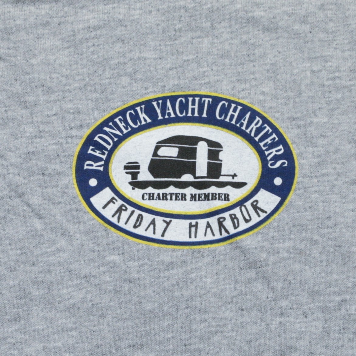 The Duck Company Redneck Yacht Charters Friday Harbor T-Shirt Men’s Gray Large