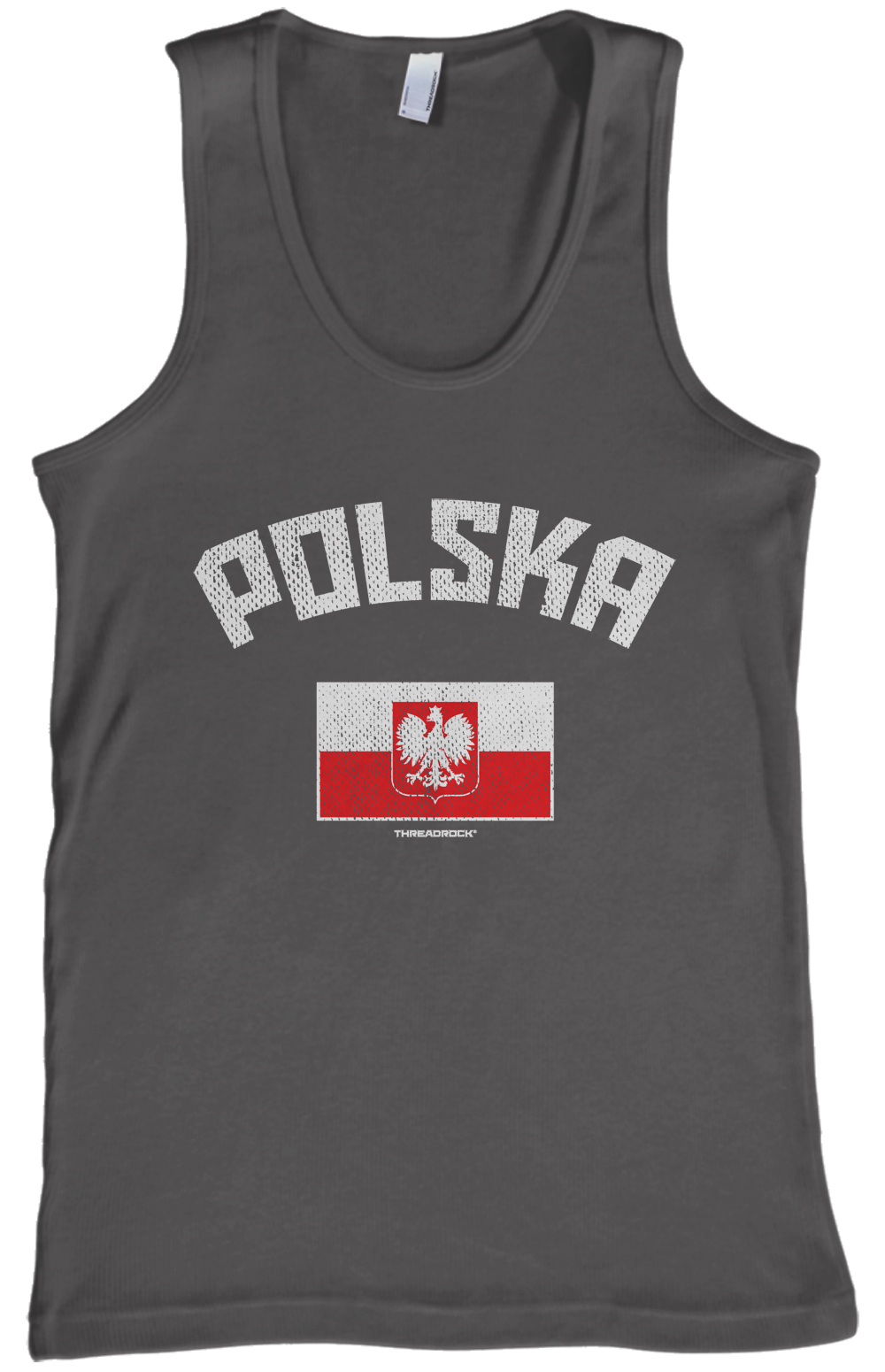 Threadrock Men’s Polska Polish Flag Tank Top Poland Pride