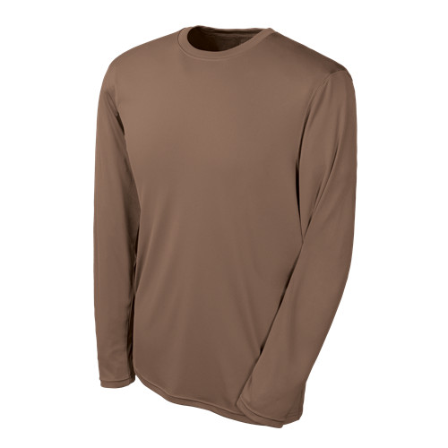 Champion Tactical TAC26 Men’s Long Sleeve Double Dry T-Shirt, Army Brown, Small