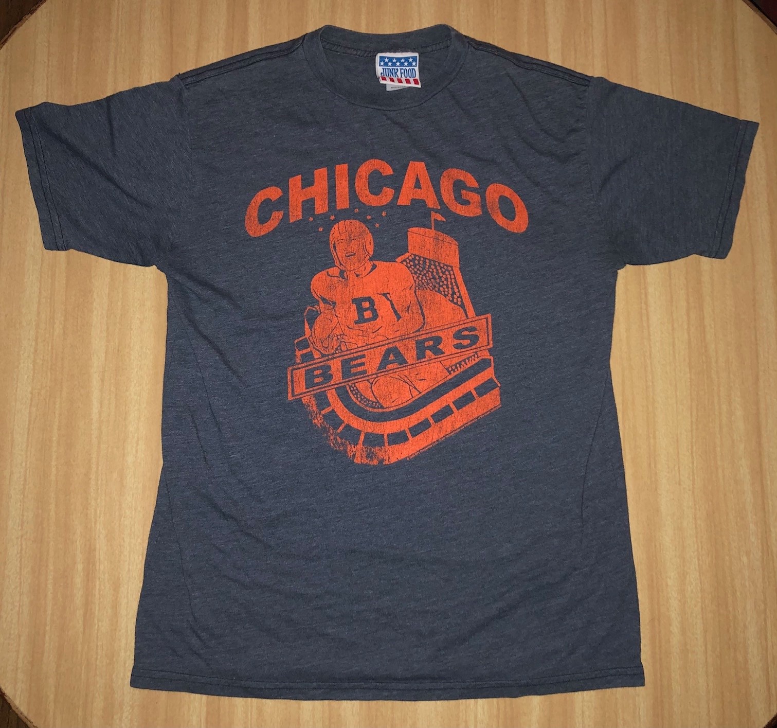 Vtg Throwback 1930/40s Logo Chicago Bears Shirt Wrigley Field Graphic Med/Sm