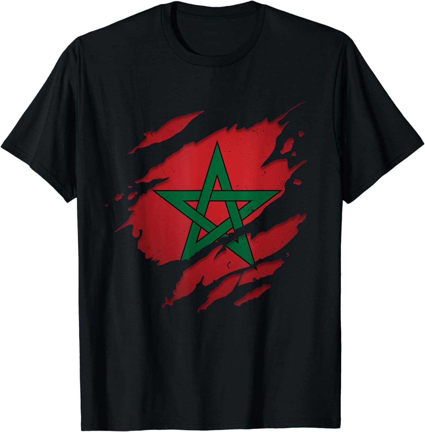 Proud Moroccan Shirts Torn Ripped Morocco Flag Gift Unisex T-Shirt
