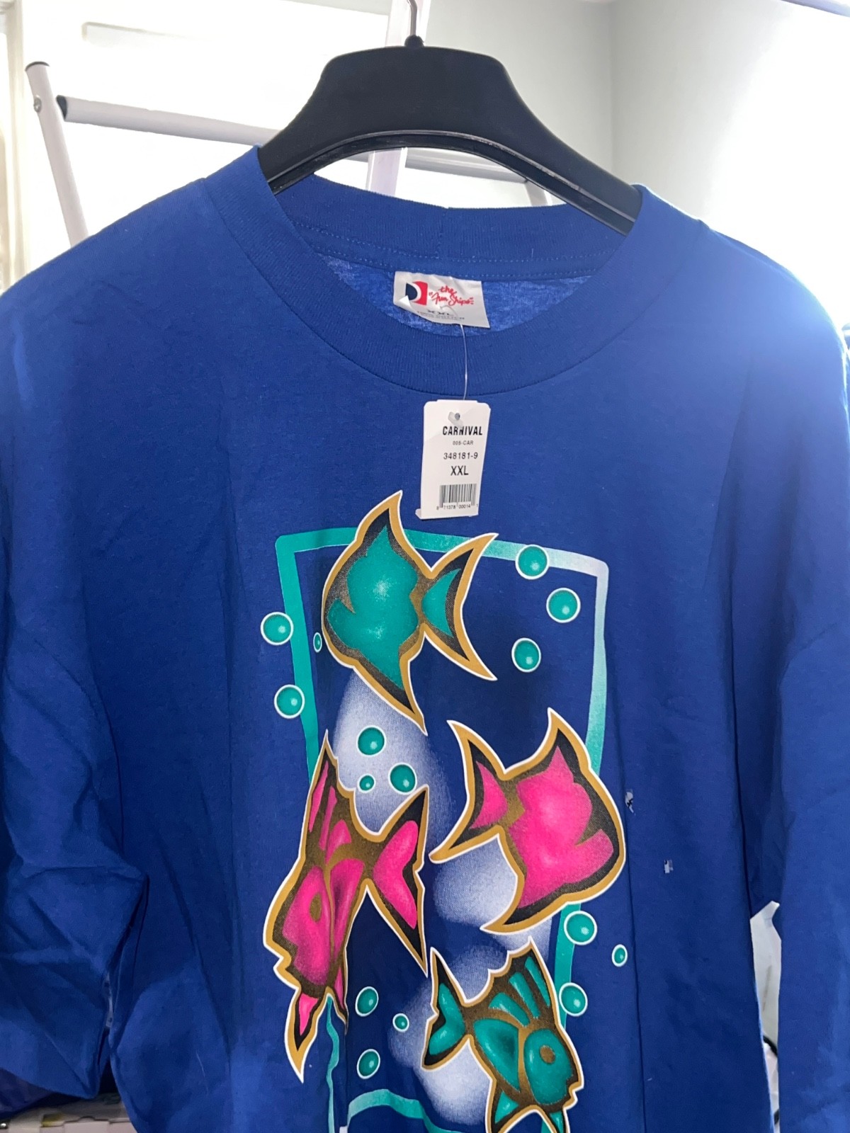 Vintage Carnival Cruise The Fun Ships Blue T Ship Single Stitch 2XL