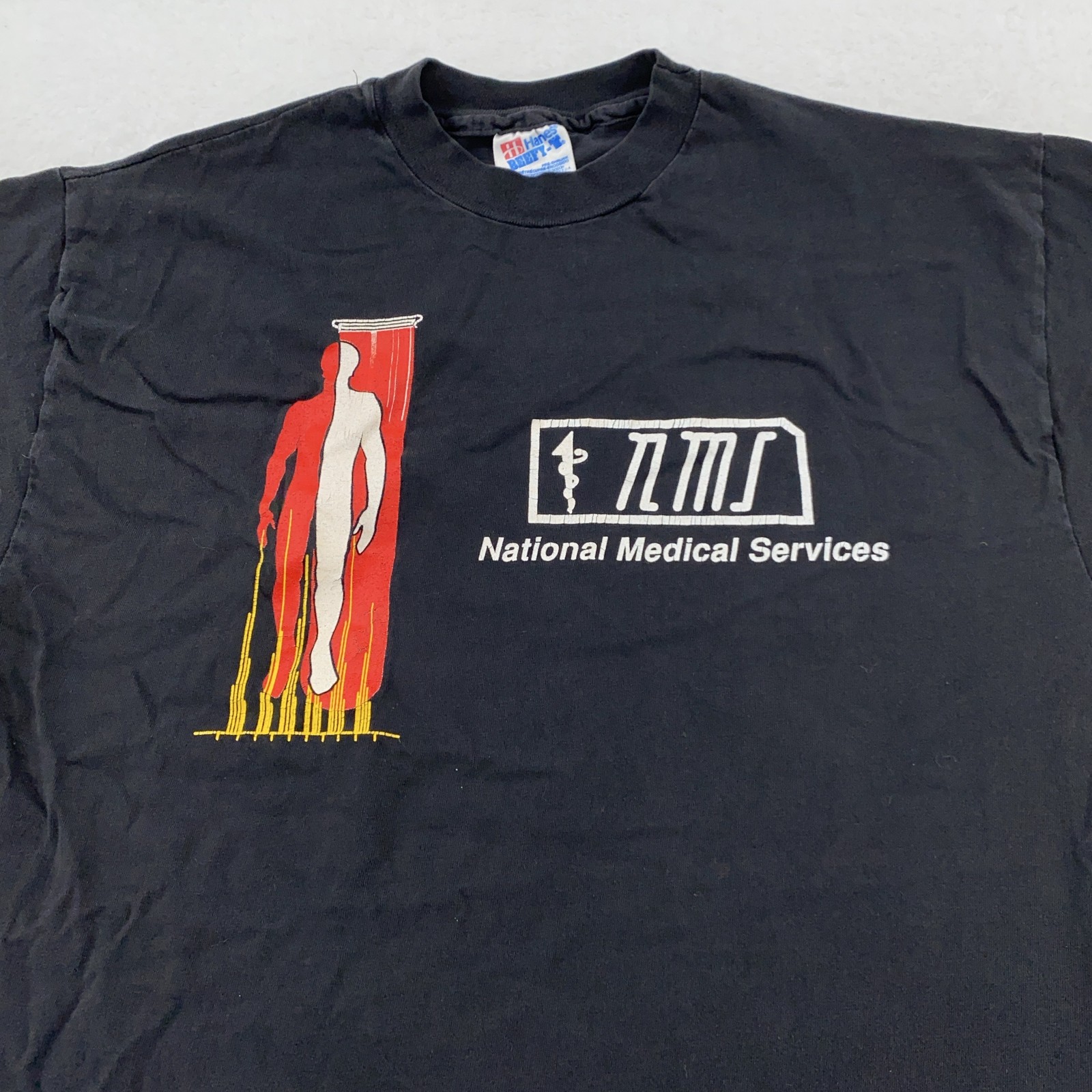 Vintage National Medical Services Forensic Science Shirt M/L USA 90s DNA Tech