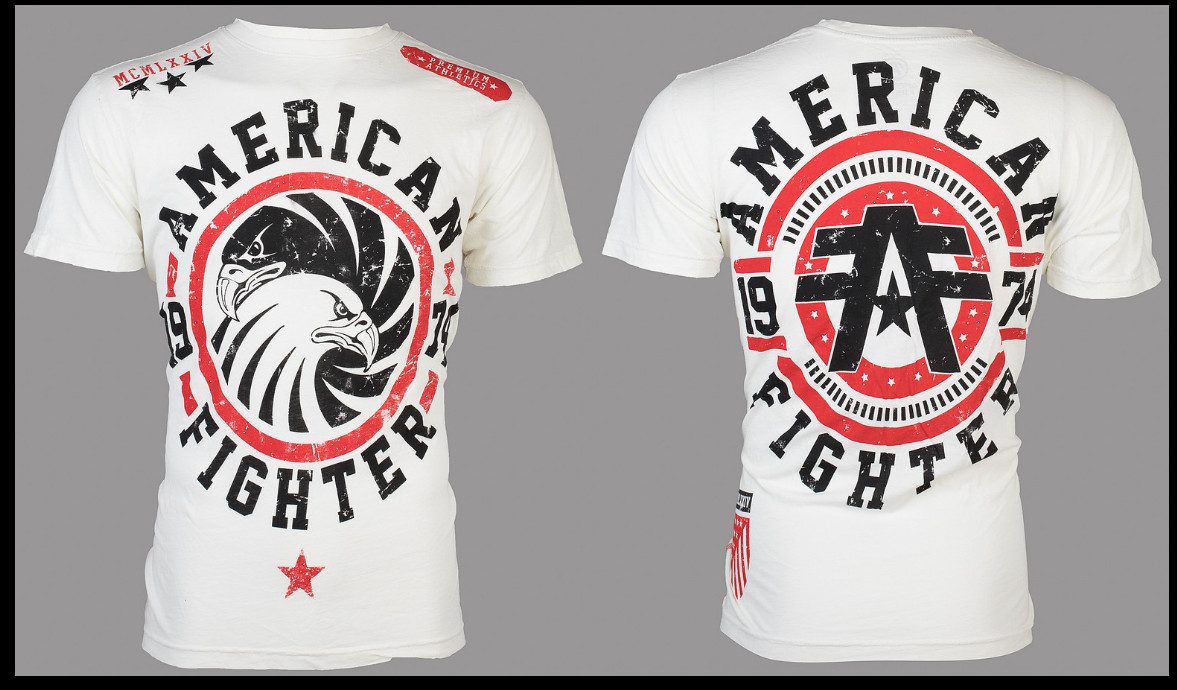 AMERICAN FIGHTER Vintage White BRADLEY Athletic Graphic T-shirt NWT