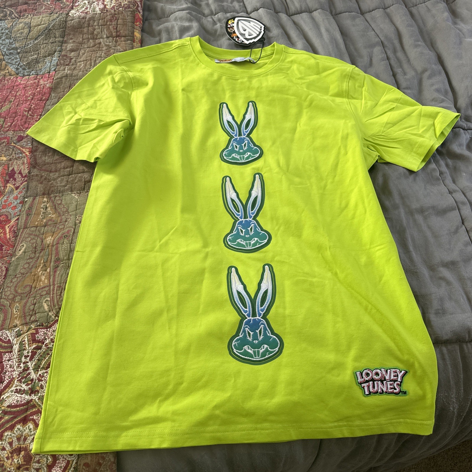 Bugs Bunny Looney Tunes Freeze Max Acid Color Volt T Shirt Size Medium NWT