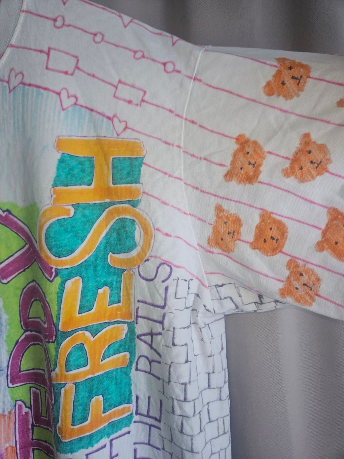 Teddy Fresh Multicolor Hand-Drawn Graphic Tee