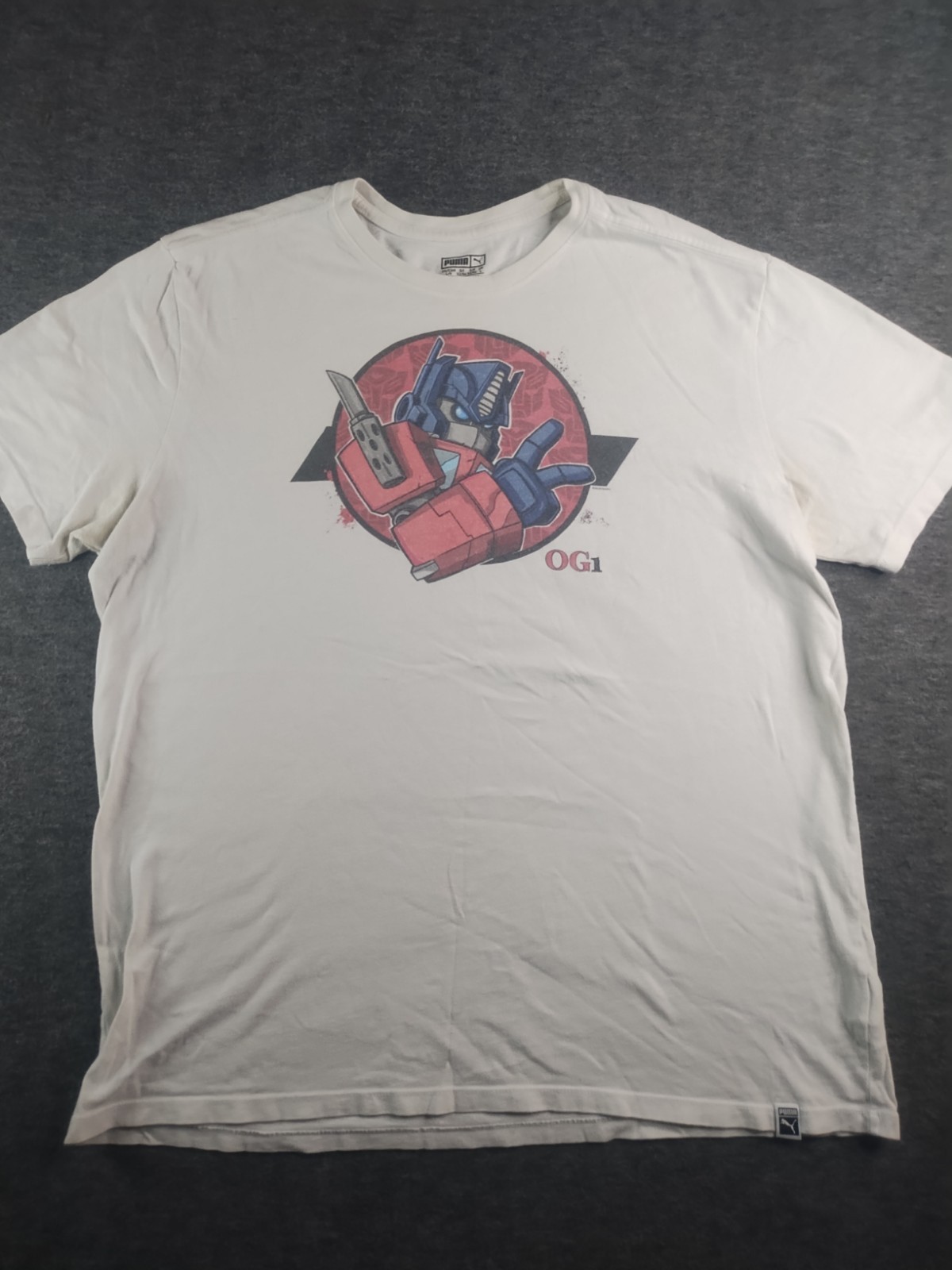 PUMA Transformers Shirt Mens L White OG1