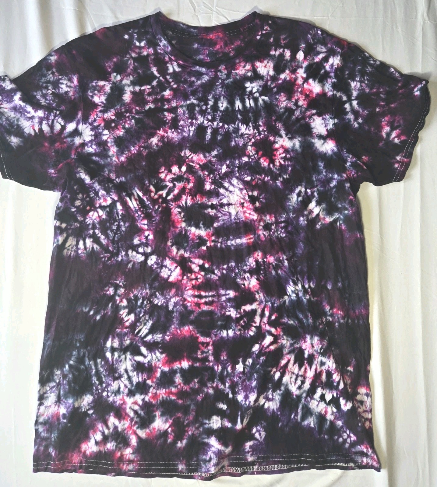 Gildan Tie Dye T-shirt Black, Pink, Purple Crumple Various Adult Sizes