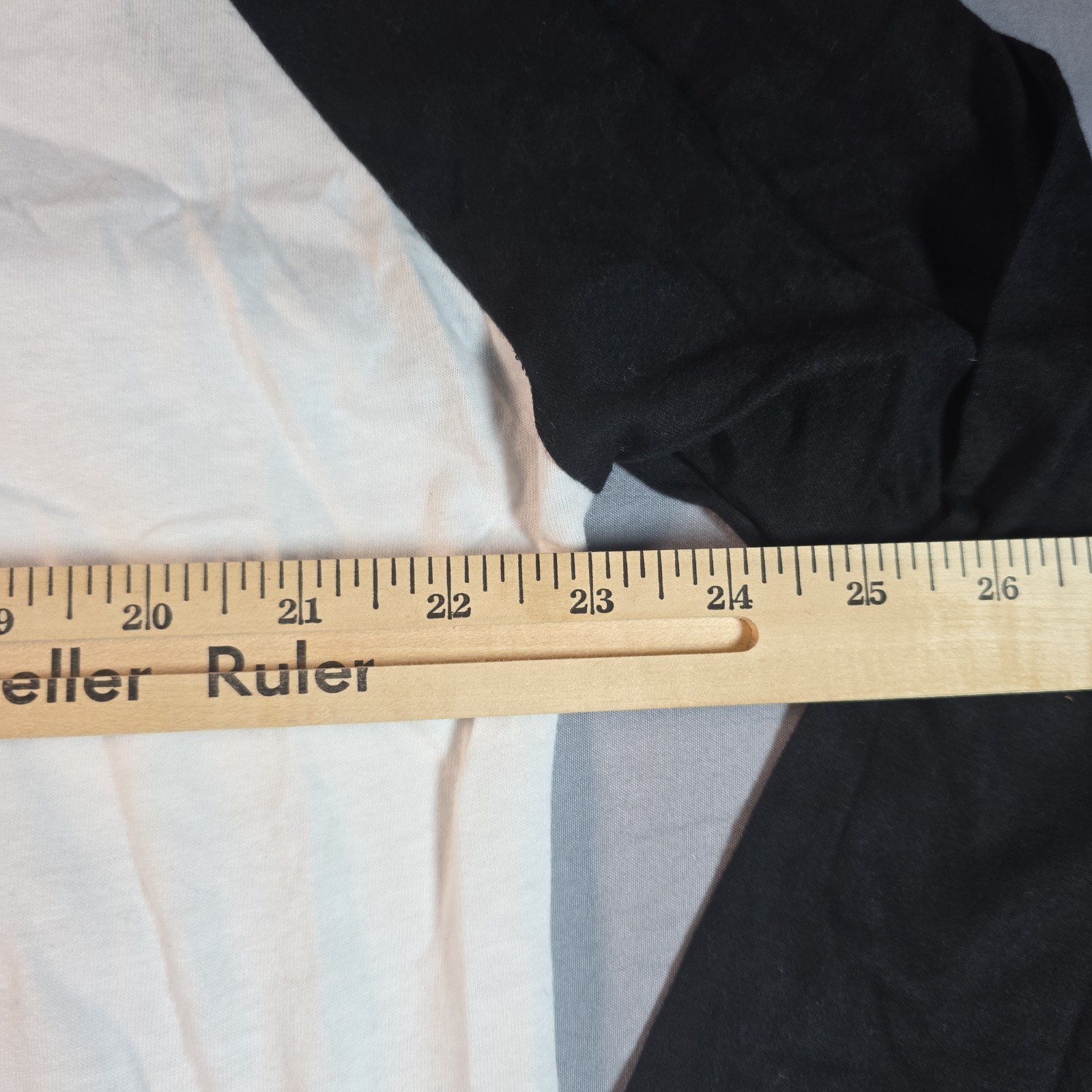 True Classic Baeball style 3/4 Sleeve Black Sleeves White Body XL Extra Large