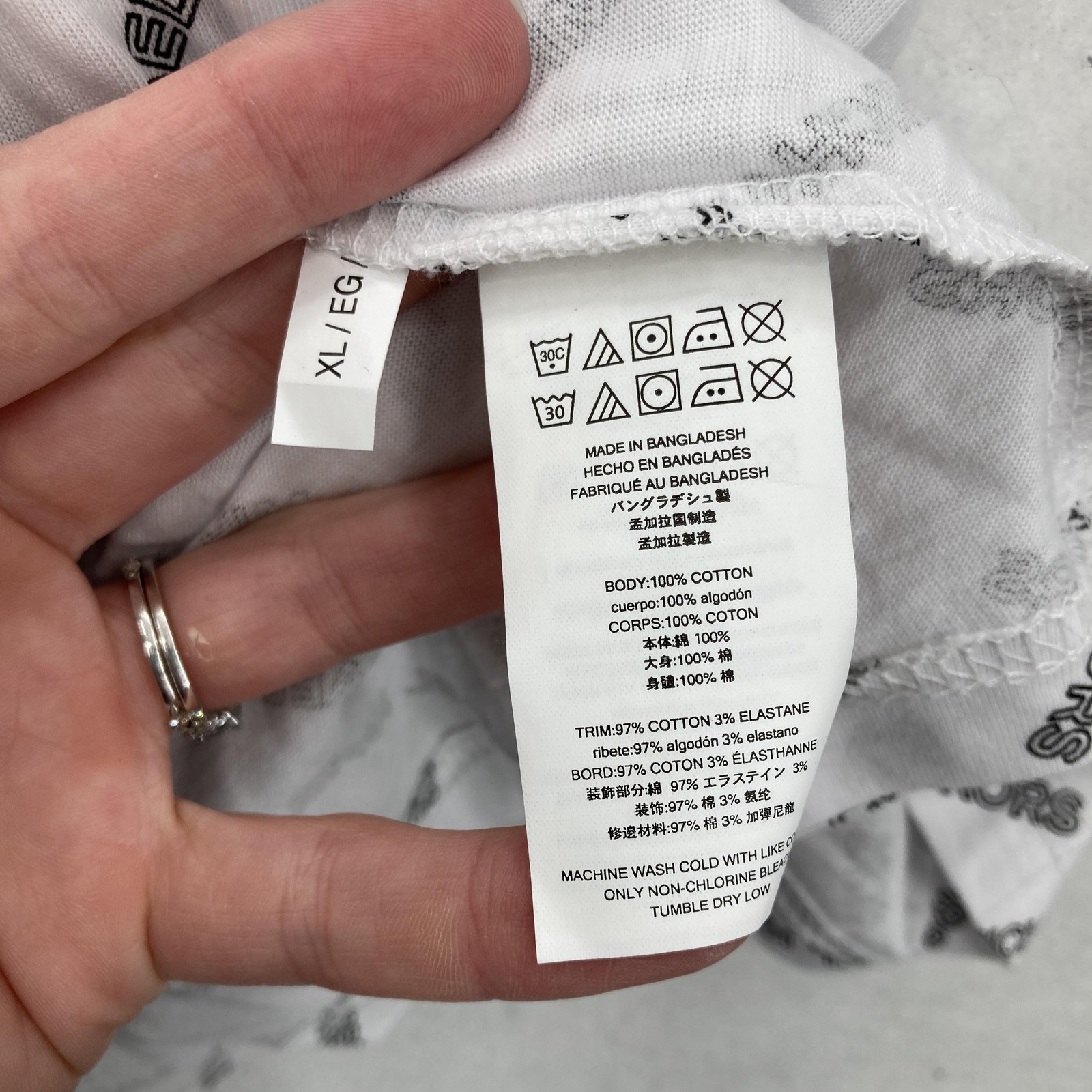 Michael Kors Shirt Mens XL White Allover Logo Tee T-Shirt Cotton Crewneck Print
