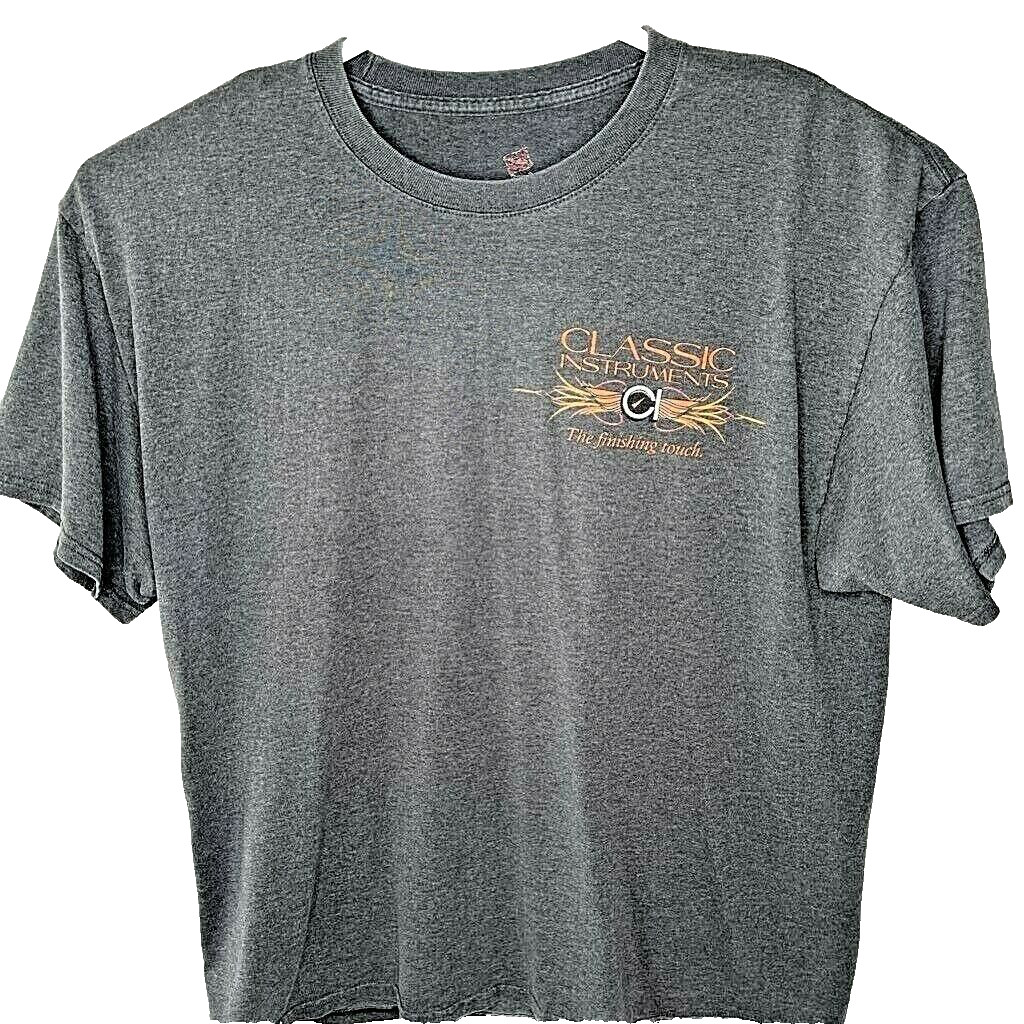 Classic Instruments Hot Rods Classic Cars Shirt Hanes Mens XL Graphic Gray