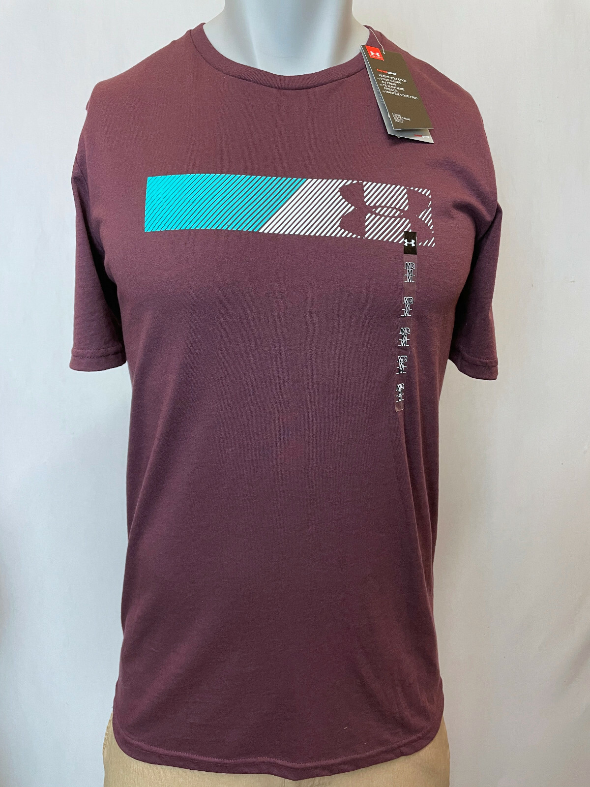 Under Armour Shirt Mens Small Medium Large Gray Purple Blue Soft Athletic Fit