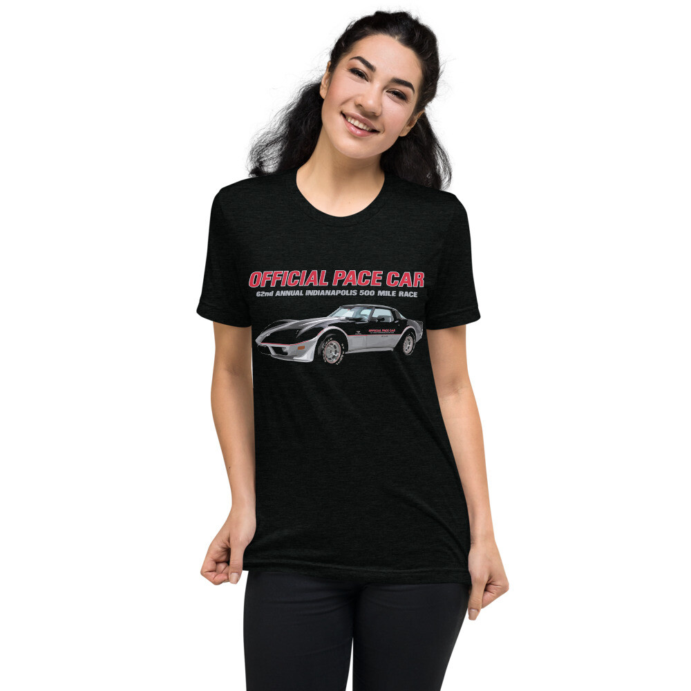 1978 vette C3 Indianapolis 500 Pace Car tri-blend Short sleeve t-shirt