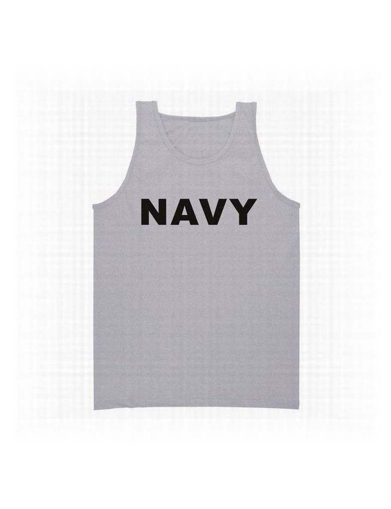 US NAVY TANK TOP T-SHIRT SPORT GREY