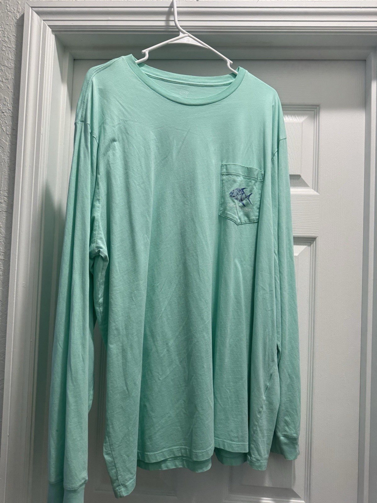 Vineyard Vines Men’s XXL Green Long Sleeve Crew Neck Graphic Pocket T-Shirt