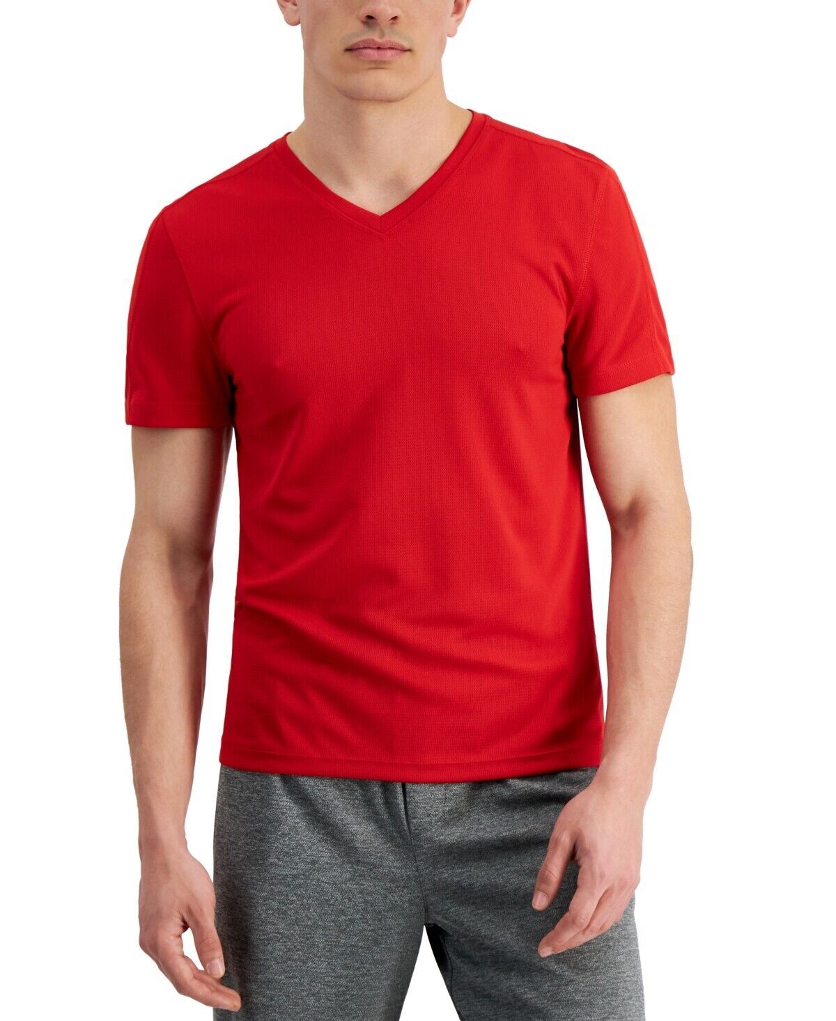 ID IDEOLOGY Men’s Licorice Red Birdeye Mesh Short Sleeve T-Shirt NEW Large