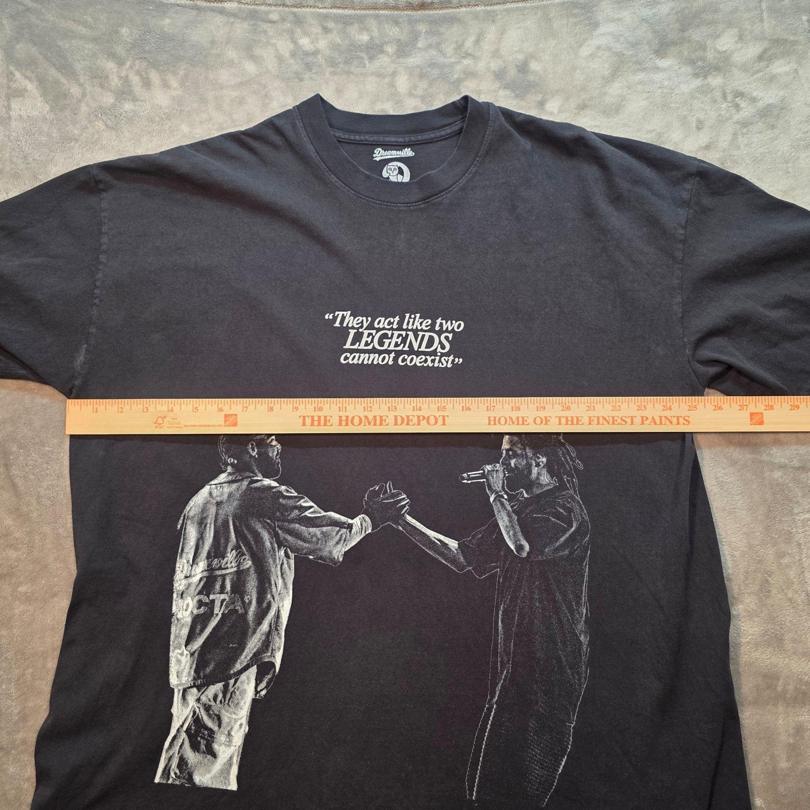 Dreamville Shirt Mens 2XL Black Drake Related Big As The What Tour T-Shirt