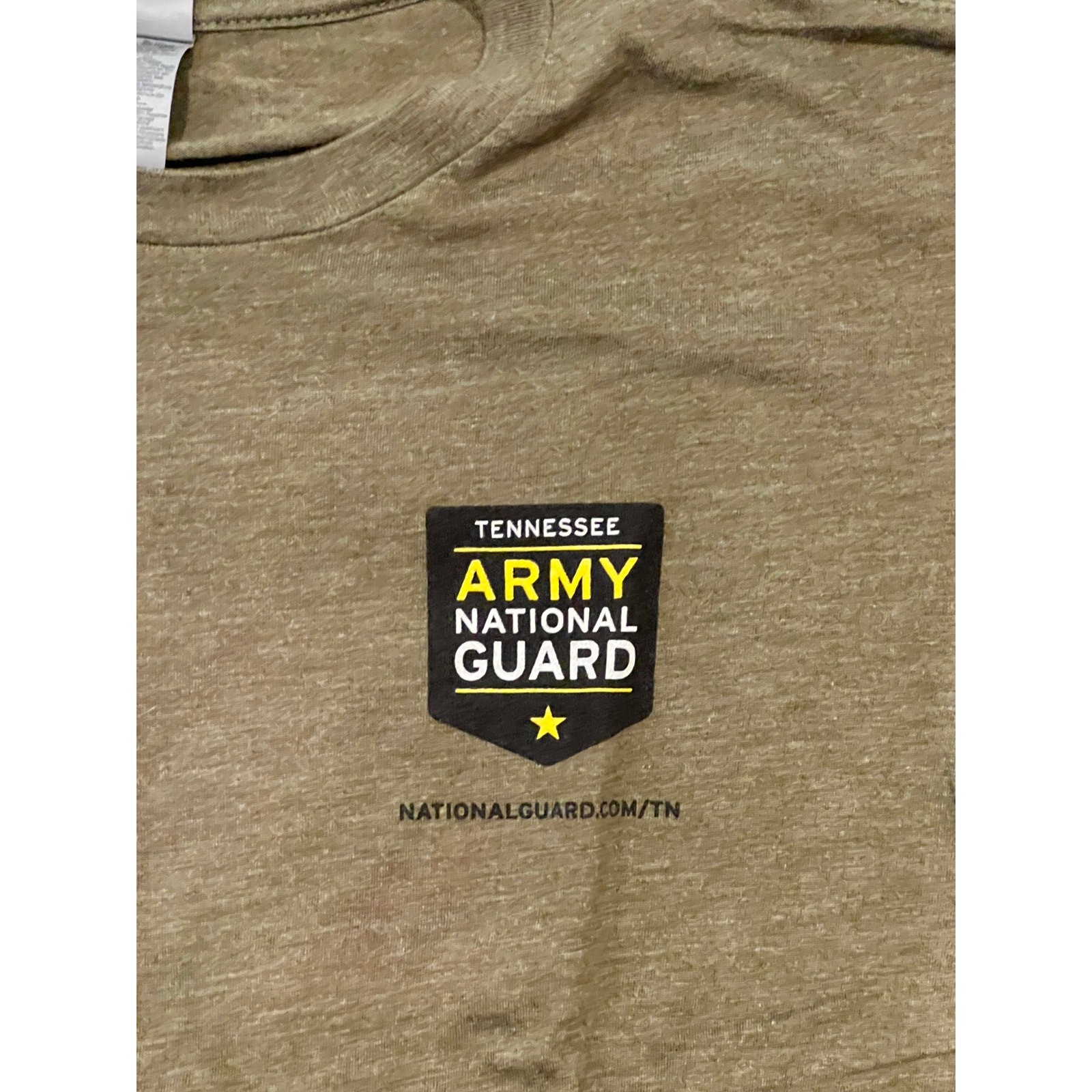 NextLevel Tennessee National Guard Khaki T-Shirt Mens S