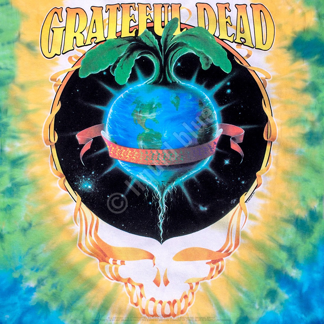 [Limited Edition] Vintage Grateful Dead Let It Grow Tie-Dye T-Shirt Liquid Blue