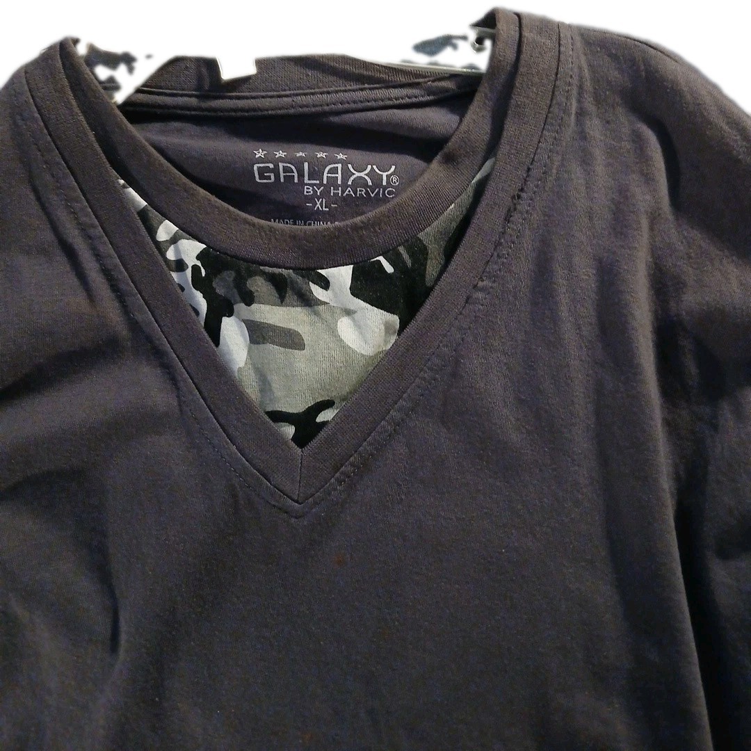 Vintange Galaxy Men’s Gray Army Fatigue Long Sleeve Shirt Size Extra Large