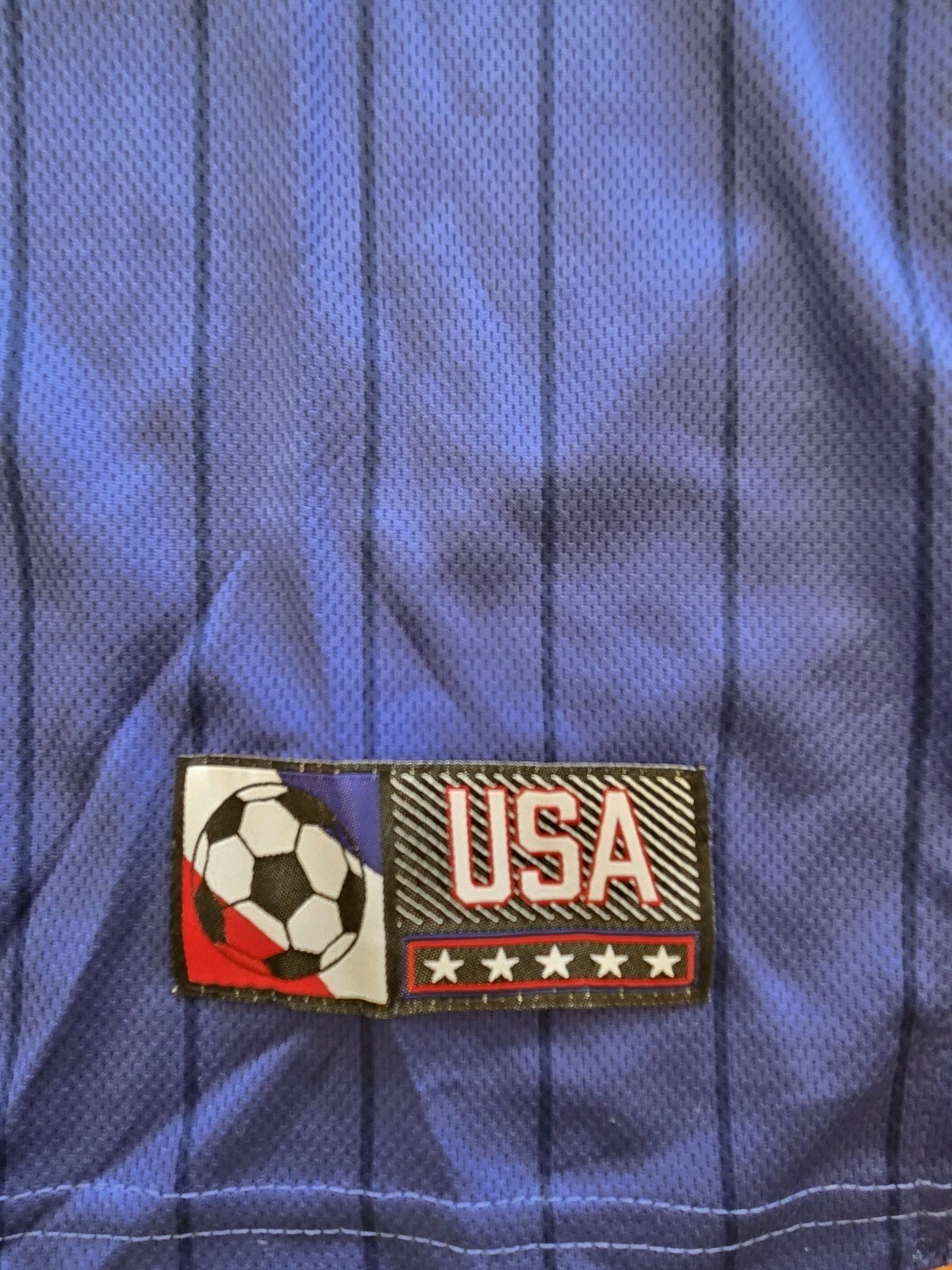 NWT Brooklyn Cloth USA Soccer Jersey Men’s L, Retro Pinstripe Collar Shirt