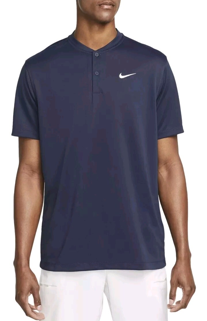 NEW Mens Size XL NIKE Dri-FIT Victory Blade Golf Polo Shirt Navy Blue DH0838-451
