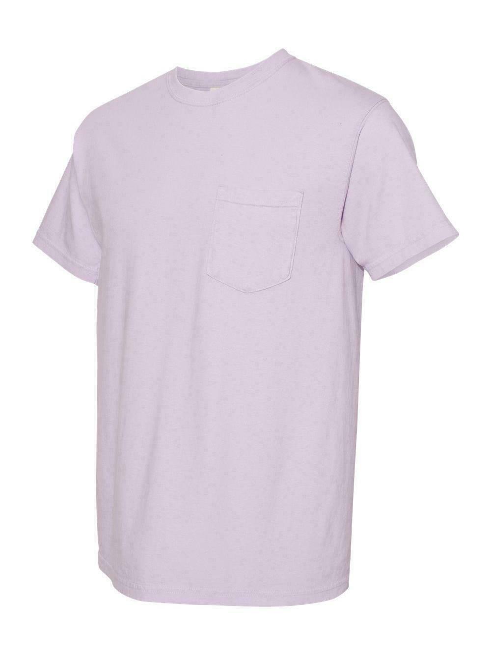 COMFORT COLORS 6030 Adult Pocket Tee – 3 First Quality Shirts – Assorted Colors