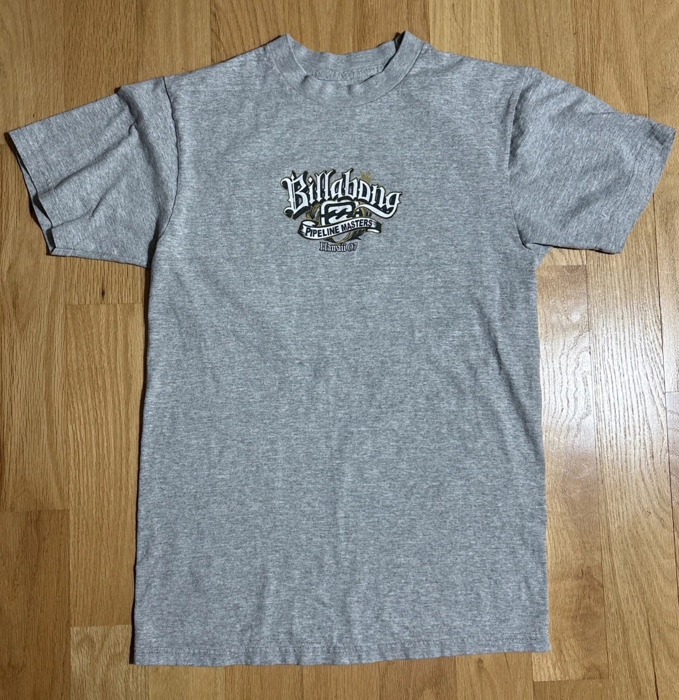 Vintage Billabong Pipeline Masters Hawaii 07 Surf T-Shirt Gray Y2K Graphic
